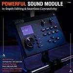 AKLOT Acoustic-Style Electric Drum Set: Independent 16’’ Wooden Bass Drum and 12’’ Snare, Triple-Zone Ride Cymbal, Standalone Hi-Hat, Full Mesh Pads, 460 Sounds, USB MIDI, Throne, Sticks (B-CORE543)