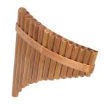 Professional Wooden Panpipe Pan Flute 15 Pipes G Key Woodwind Musical Instrument Pan Pipe Flute (Right Hand)