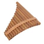 Professional Wooden Panpipe Pan Flute 15 Pipes G Key Woodwind Musical Instrument Pan Pipe Flute (Right Hand)