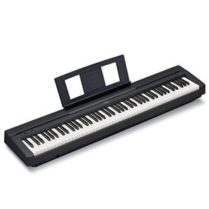 Yamaha 88-Key Weighted Portable Digital Piano Keyboard with Music Rest, Sustain Foot Switch, Built-in Speakers, USB Connectivity, Black (P45B)