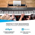 Alesis Recital - 88 Key Digital Piano Keyboard with Semi-Weighted Keys, 2x20W Speakers, 5 Voices, Split, Layer and Lesson Mode, FX and Piano Lessons
