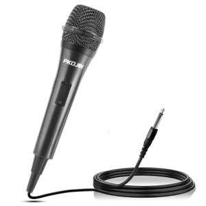 PKOJIN Dynamic Karaoke Microphone for Singing, Vocal Wired Microphone for Karaoke, Handheld Mic with 10 Ft Cable, Mics for Speaker with ON/Off Switch
