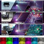 OIEZISRO Party Lights Dj Disco Ball Light, LED Stage Strobe Lights Sound Activated with Remote Control for Xmas Club Bar Parties Holiday Christmas Birthday Wedding Home Decorations