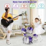 M SANMERSEN Kids Toys Jazz Drum Set - Upgraded Rock Drum Kit with Stool Musical Instruments Educational Birthday Christmas Toys Gifts for Toddlers Child Boys Girls Aged 3 4 5 6 7 8 Year Old