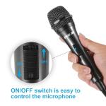 PKOJIN Dynamic Karaoke Microphone for Singing, Vocal Wired Microphone for Karaoke, Handheld Mic with 10 Ft Cable, Mics for Speaker with ON/Off Switch
