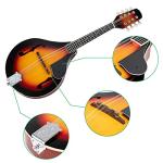 Elegant Mandolin Musical Instrument,A Style Mandolin Instrument with Guard Board,Glossy Sunburst Finish