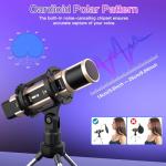 ZealSound Microphone,USB&3.5mm Mic W/Type-C Adapter for i-Phone Computer Phone,Condenser Microphone with Echo Volume,Tripod Stand,Pop Filter,for ASMR Video Recording Streaming Discord Twitch