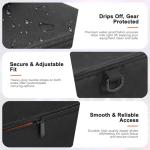 LUCKUP DJ Cable Organizer Bag with Wheels, Detachable Trolley System, 900D Water-Resistant DJ Equipment Storage Organizer with Padded Dividers Laptop Compartment for Musicians, Audio Engineers