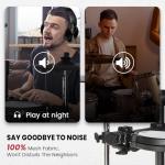 Xkorce Electronic Drum Set Electric Drum Kit with 4 Quiet Mesh Pads and 6" Kick Drum, 360 Sounds, Headphones, Sticks, Dual Bluetooth function, Suit for Beginner