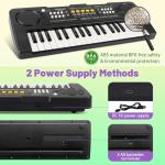 Kids Piano Keyboard, 37 Keys Portable Music Keyboard Electric Piano Toys for Children, Educational Electronic Musical Instrument Toys Gifts for Kids Ages 3 4 5 6 7 8 9
