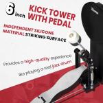 Xkorce Electronic Drum Set Electric Drum Kit with 4 Quiet Mesh Pads and 6" Kick Drum, 360 Sounds, Headphones, Sticks, Dual Bluetooth function, Suit for Beginner