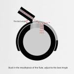 CCeCCe 2 Pack Flute Wind Director Practice Tool Clip on Embouchure Blowing Aid Nozzle Air Stream Training Devices for Beginner Dizi Chinese Bamboo Flute Xiao Woodwind Flute Wooden Flutes Easy to Blow