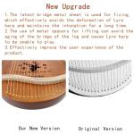 Miwayer Lyre Harp Kit 16 Strings Musical Instrument Mahogany Body Reindeer Totem Professional Harp Instrument with Accessories and Case (Wood)