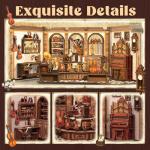 CUTEFUN Book Nook Kit - 3D Puzzle Musical Instrument Store Bookend Bookshelf Decor for Adults, Tiny House Miniature Model Building Kits, DIY Crafts Gifts for Teens & Book Lovers (Bach Strings)