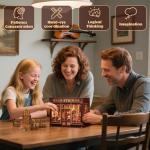 CUTEFUN Book Nook Kit - 3D Puzzle Musical Instrument Store Bookend Bookshelf Decor for Adults, Tiny House Miniature Model Building Kits, DIY Crafts Gifts for Teens & Book Lovers (Bach Strings)