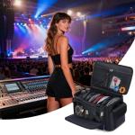 Aleemin Large DJ Cable File Bag with 8 Detachable Dividers, DJ Bag Padded with Multi-Compartment & Pockets for Music Equipment, DJ Travel Gig Bag Cords Organizer for Musician Instrument