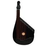 New Traditional Folk Ukrainian Bandura Chromatic 56 Strings Musical Instrument Black Color, Trembita Lviv Bandura Chernigiv Type Original Sound
