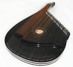 New Traditional Folk Ukrainian Bandura Chromatic 56 Strings Musical Instrument Black Color, Trembita Lviv Bandura Chernigiv Type Original Sound