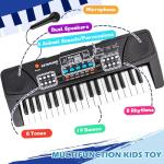 M SANMERSEN Kids Piano Keyboard, Piano for Kids with Microphone Portable Electronic Keyboards for Beginners 37 Keys Musical Toy for 3/4/5/6 Year Old Girls Boys