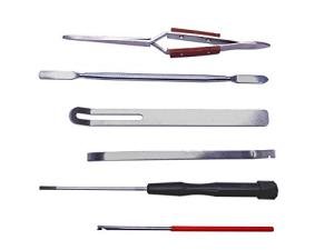 Jiayouy 6Pcs Durable Woodwind Instrument Repair Tool Steel Spring Hook Screwdriver Reverse Tweezers Trimming Tools Set for Sax Clarinet Oboe Flute Piccolo