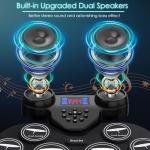 Electronic Drum Set with 7-Color LED Light Show on Strike, 9-Pad Electric Drums Set Bluetooth MIDI Support, Extra-thick Electric Drum Pads for Better Rebound, Perfect Christmas/Birthday Gift for Kids