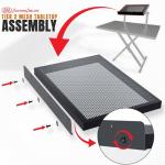 AxcessAbles Portable Two-Tier DJ Table Stand| Two Tier Piano Keyboard Stand for Sheet Music and Tablet | DJ Laptop and Controller Stand | Music Production Workstation | Booth Stand