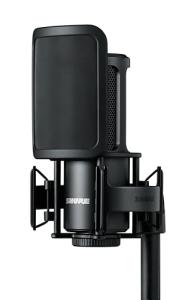 Shure SM4 Studio Recording Microphone Kit, XLR Home Studio Condenser Mic with Mix-Ready Audio - All-Metal Construction, Includes Detachable Magnetic Pop Filter & Shock Mount (SM4-K-KIT)