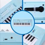 ZuzuBlooploo Kids Piano Keyboard, 37 Keys Portable Music Keyboard Early Learning Educational Electronic Music Piano Instrument Toys for 3 4 5 6 Year Old Boys and Girls (Blue)