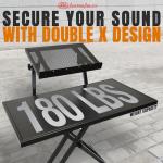 AxcessAbles Portable Two-Tier DJ Table Stand| Two Tier Piano Keyboard Stand for Sheet Music and Tablet | DJ Laptop and Controller Stand | Music Production Workstation | Booth Stand