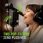 Shure SM4 Studio Recording Microphone Kit, XLR Home Studio Condenser Mic with Mix-Ready Audio - All-Metal Construction, Includes Detachable Magnetic Pop Filter & Shock Mount (SM4-K-KIT)