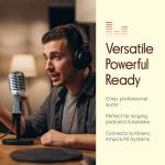 Pyle Classic Retro Dynamic Vocal Microphone - Old Vintage Style Unidirectional Cardioid Mic with XLR Cable - Universal Stand Compatible - Live Performance In Studio Recording - PDMICR42SL (Silver)