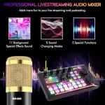 ALSO GO Podcast Equipment Bundle, Podcast Equipment with BM-800 Microphone(Gold) & F998 Sound Card, Recording Studio Equipment for Podcasting, Singing, Gaming, and Live Streaming YouTube Tiktok