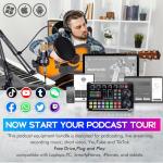 ALSO GO Podcast Equipment Bundle, Podcast Equipment with BM-800 Microphone(Gold) & F998 Sound Card, Recording Studio Equipment for Podcasting, Singing, Gaming, and Live Streaming YouTube Tiktok