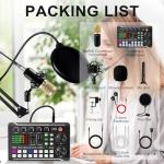 ALSO GO Podcast Equipment Bundle, Podcast Equipment with BM-800 Microphone(Gold) & F998 Sound Card, Recording Studio Equipment for Podcasting, Singing, Gaming, and Live Streaming YouTube Tiktok