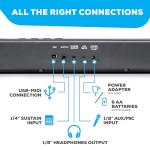 Alesis 88 Key Keyboard Piano with 480 Sounds, Speakers, USB MIDI, Carry-Bag, Stand, Headphones, Pedal and Piano Lessons for Beginners