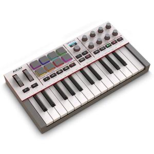 Akai Professional MPK Mini IV USB-C MIDI Keyboard Controller for Beginners and Producers - MPC Drum Pads, 360° Knobs, Pitch and Mod Wheels, Production Software, Native Instruments Sound Package, Grey
