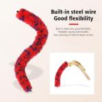 SquarezhenBo Red Saxophones Bend Neck Cleaning Brush Soft Clarinet Cleaner Microfiber Care Tool Woodwinds Neck Saver Clean Brushes for Tenor Bass Saxophones Wind and Woodwind Accessories