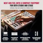 Akai Professional MPK Mini IV USB-C MIDI Keyboard Controller for Beginners and Producers - MPC Drum Pads, 360° Knobs, Pitch and Mod Wheels, Production Software, Native Instruments Sound Package, Grey