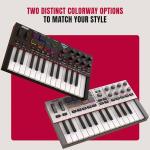 Akai Professional MPK Mini IV USB-C MIDI Keyboard Controller for Beginners and Producers - MPC Drum Pads, 360° Knobs, Pitch and Mod Wheels, Production Software, Native Instruments Sound Package, Grey