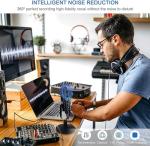 Microphone for Podcast, USB Microphone Kit for Phone, PC/Micro/Mac/Android,Professional Plug&Play Studio Mic with Stand for Gaming, Online Chatting, Videos, Voice Overs, Streaming
