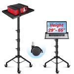 CAHAYA Projector Tripod Stand Adjustable: Height 29 to 65in Projector with Casters Universal Laptop Stand Portable Multifunctional DJ Rack Stand for Outdoor Movies Computer Book DJ Equipment CY0332