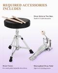 Eastar Drum Set 14 inch for Beginners,3 Piece Junior Drum Kit with Bass Tom Snare Drum,Adjustable Throne, Cymbal, Pedal & Two Pairs of Drumsticks, Metallic Purple