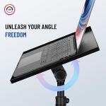 CAHAYA Projector Tripod Stand Adjustable: Height 29 to 65in Projector with Casters Universal Laptop Stand Portable Multifunctional DJ Rack Stand for Outdoor Movies Computer Book DJ Equipment CY0332