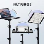 CAHAYA Projector Tripod Stand Adjustable: Height 29 to 65in Projector with Casters Universal Laptop Stand Portable Multifunctional DJ Rack Stand for Outdoor Movies Computer Book DJ Equipment CY0332