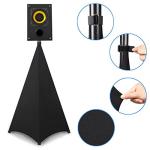 Dofilachy Speaker Stand Cover-DJ Bag with 360 Degree Cover, Speaker Tripod Scrim Cover for Speaker/Lighting with Free Travel Bag (Two Pack-Black)