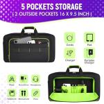 SNIGJAT DJ Controller Case for DDJ FLX4/ DJ 400/ DDJ REV1, Padded DJ Controller Bag with 5 Pockets for Laptop, Headphones, Cables, DJ Carrying Case with Adjustable Shoulder Strap, 21.5"x11.8"x2.5"