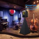 Dofilachy Speaker Stand Cover-DJ Bag with 360 Degree Cover, Speaker Tripod Scrim Cover for Speaker/Lighting with Free Travel Bag (Two Pack-Black)