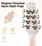 Vangoa Mandolin instrument A Style Mandolin Musical Instrument for Beginners Kids Adults, 8 String Acoustic Mahogany Starter Kits, Pink