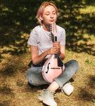 Vangoa Mandolin instrument A Style Mandolin Musical Instrument for Beginners Kids Adults, 8 String Acoustic Mahogany Starter Kits, Pink