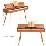 UISCOM 88 Key Weighted Digital Piano - Wooden Desk Electric Piano Transforms Between Desk and Vanity - Progressive Hammer-Action Keyboard, Perfect for Beginners with MIDI Functionality